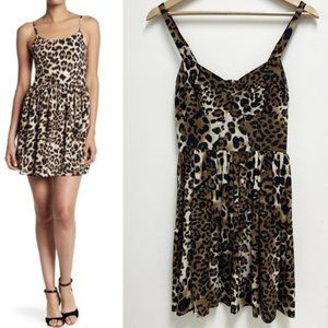 Amanda Uprichard Leopard 100% Silk Mini Corset Dress